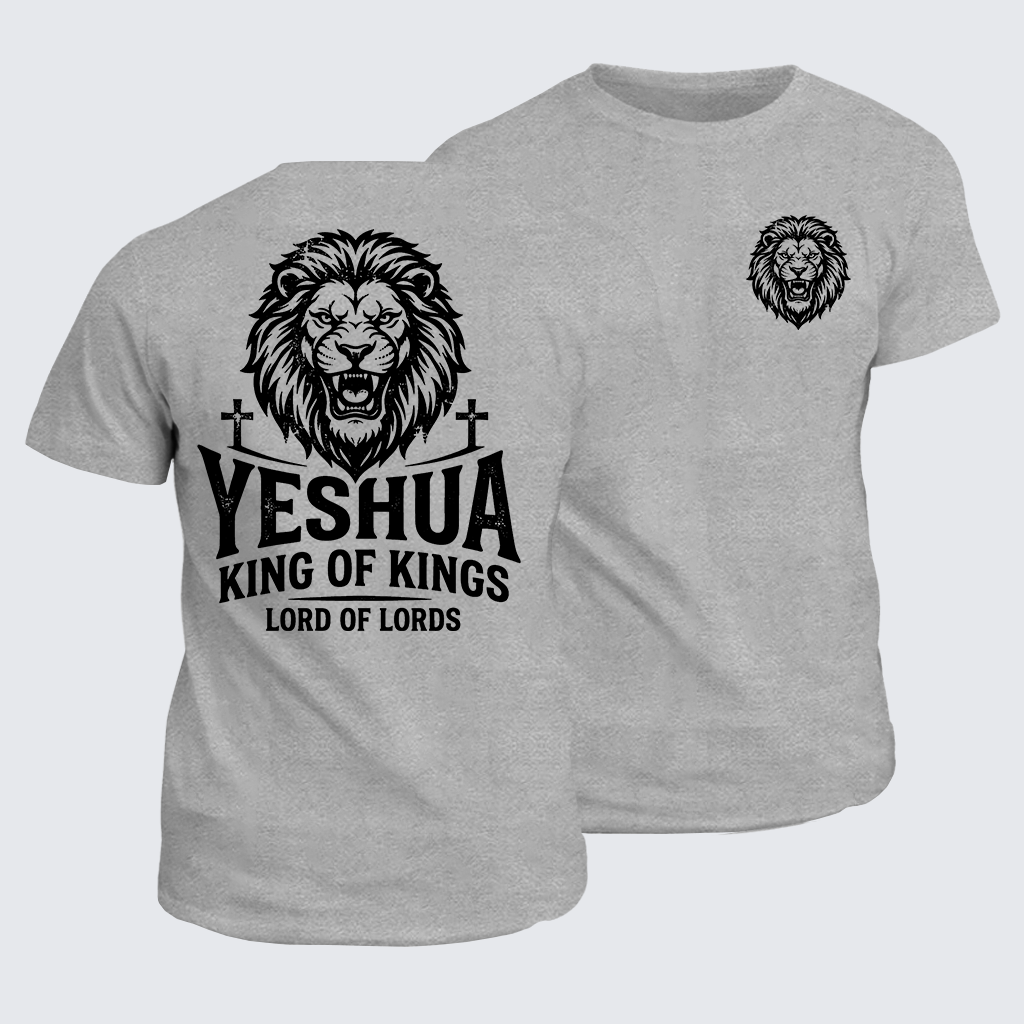 Yeshua King Of Kings Lord Of Lords Jesus God Christian Cotton T-Shirt