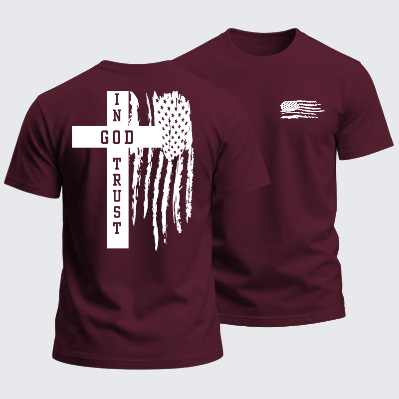 Heavyweight Cotton Tee - In God We Trust Christian