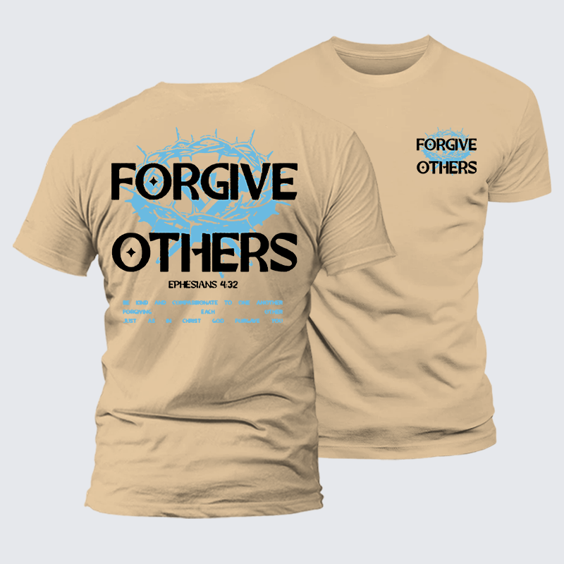 Forgive Others Jesus God Christian Premium Mercerized Cotton Tee