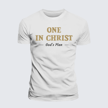One In Christ Jesus God Christian Premium Mercerized Cotton Tee