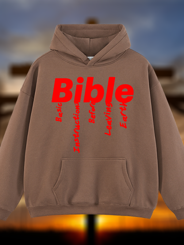 Bible Jesus God Christian Plush Fleece-Lined Hoodie