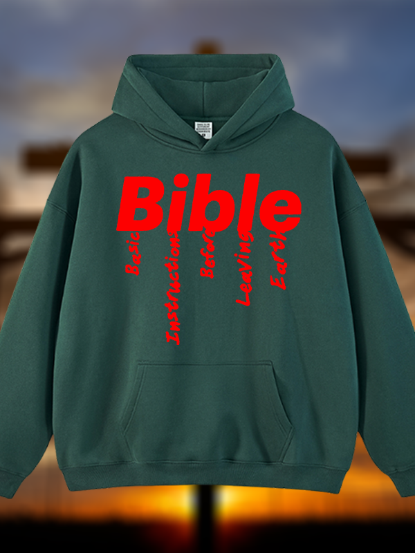 Bible Jesus God Christian Plush Fleece-Lined Hoodie