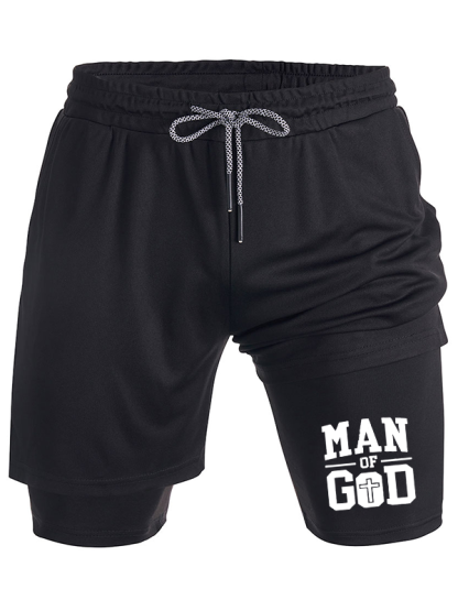 Man Of God Christian Performance Shorts
