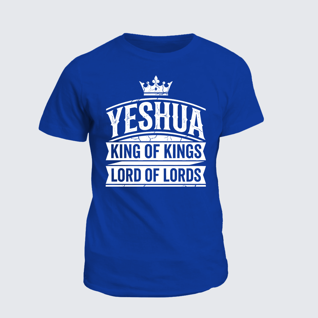 Yeshua King Of Kings Lord Of Lords Jesus God Christian Cotton T-Shirt