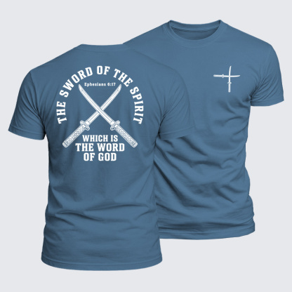The Sword Of The Spirit Jesus God Christian  – Luxe Mercerized Interlock Cotton Tee