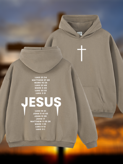 Bible Verse Jesus God Christian Plush Fleece-Lined Hoodie
