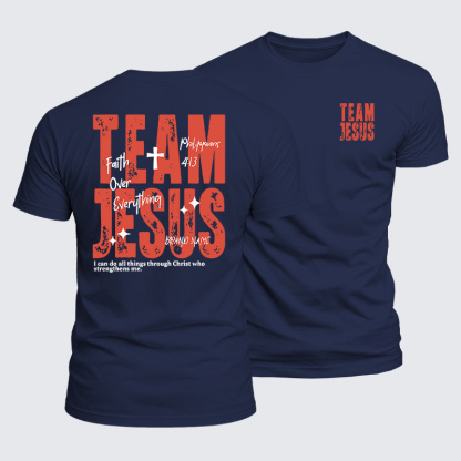 Team Jesus Jesus God Christian  – Luxe Mercerized Interlock Cotton Tee