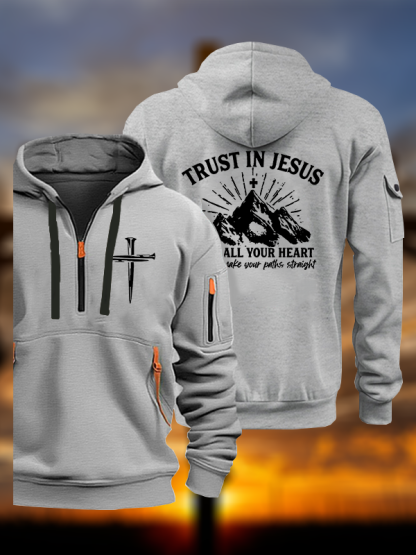 Trust In Jesus With All Your Heart Jesus God Christian Zipper Hoodies
