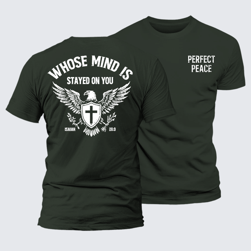 Perfect Peace Jesus God Christian Premium Mercerized Cotton Tee
