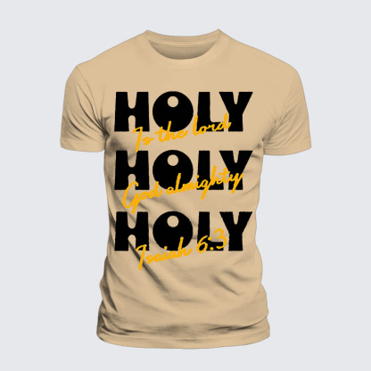 Holy Holy Holy Jesus God Christian Premium Mercerized Cotton Tee