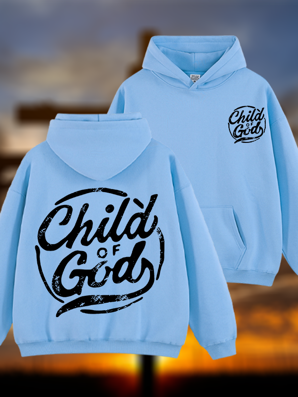 Child Of God Jesus God Christian Plush Fleece-Lined Hoodie