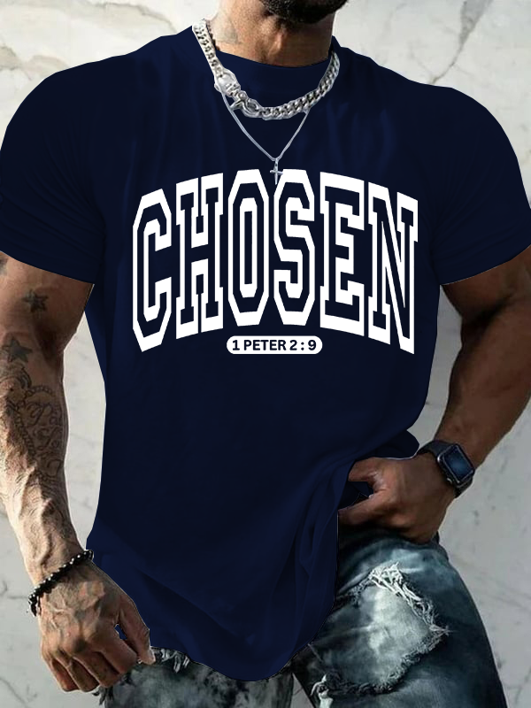 Chosen Jesus God Christian Cotton T-Shirt