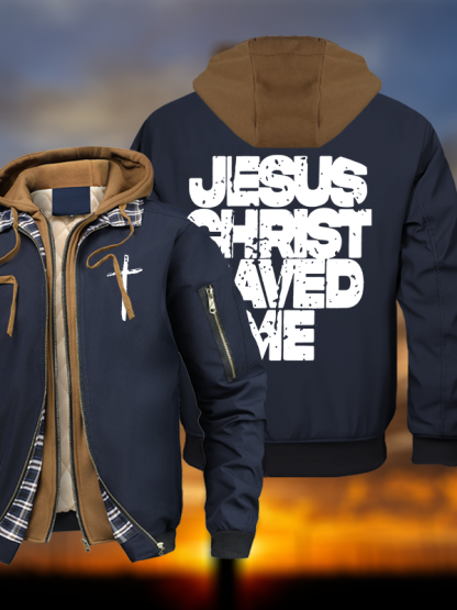 Jesus Christ Warm Hooded Bomber Jacket
