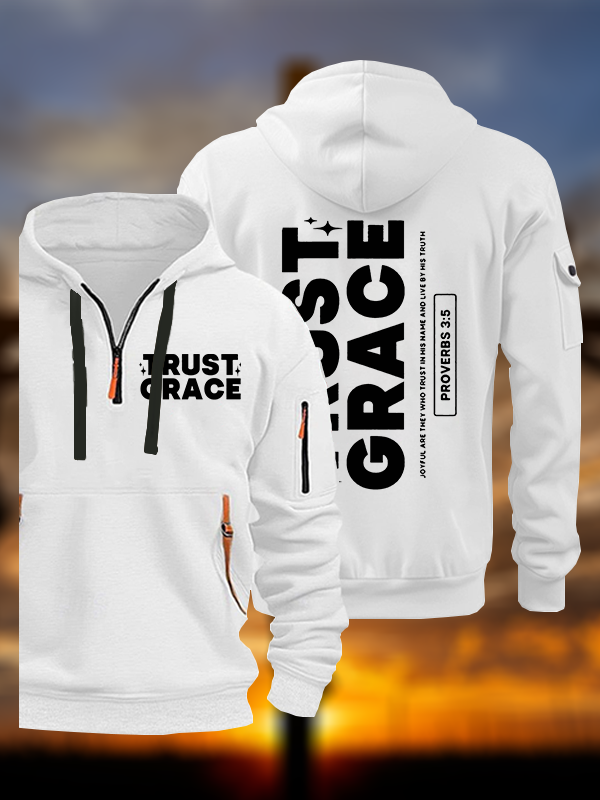 Trust Grace Jesus God Christian Zipper Hoodies