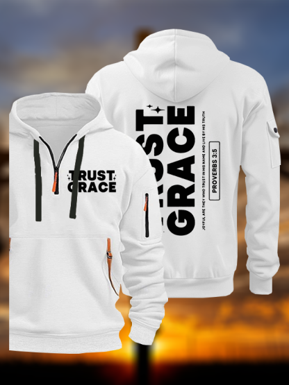 Trust Grace Jesus God Christian Zipper Hoodies