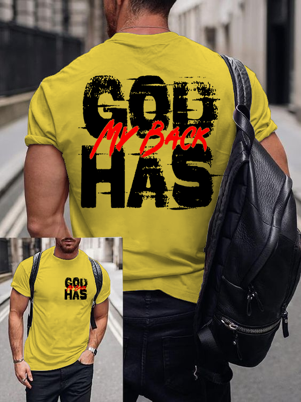 God Has My Back Jesus God Christian Cotton T-Shirt