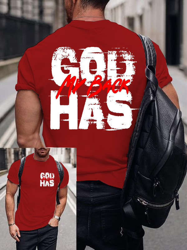 God Has My Back Jesus God Christian Cotton T-Shirt