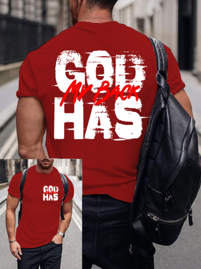 God Has My Back Jesus God Christian Cotton T-Shirt