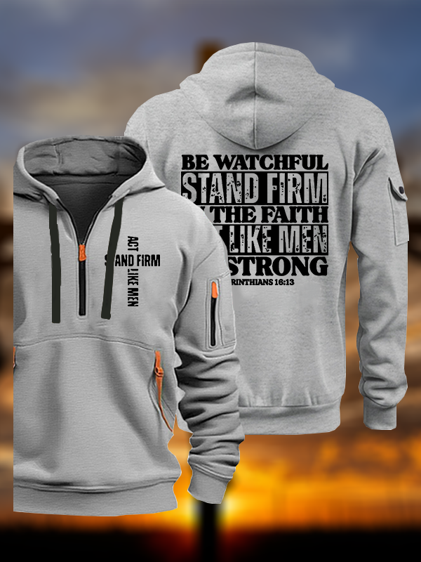 Stand Firm Jesus God Christian Zipper Hoodies