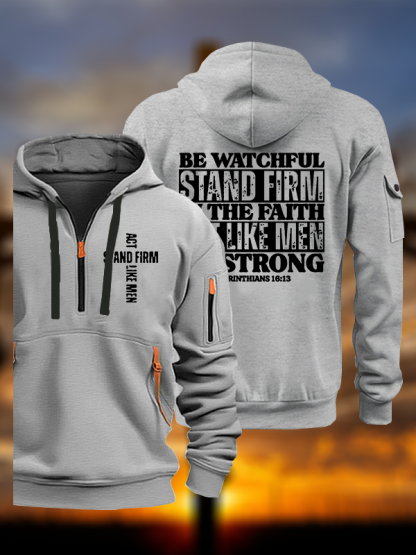 Stand Firm Jesus God Christian Zipper Hoodies