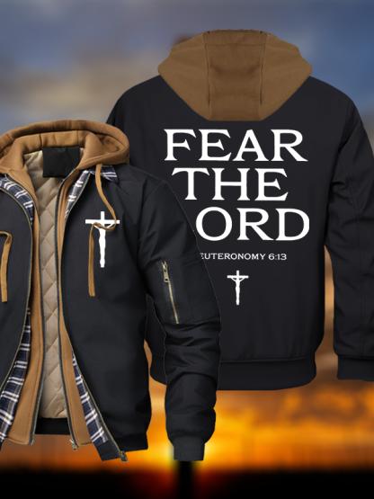 Fear The Lord Warm Hooded Bomber Jacket