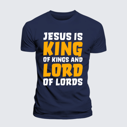 Jesus Is King Of Kings And Lord Of Lords Jesus God Christian Premium Mercerized Cotton Tee