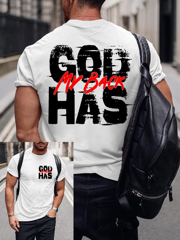 God Has My Back Jesus God Christian Cotton T-Shirt