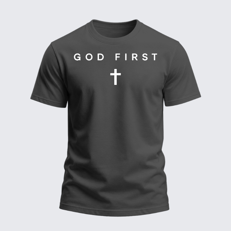 Heavyweight Cotton Tee - God First
