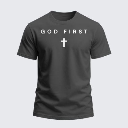 Heavyweight Cotton Tee - God First