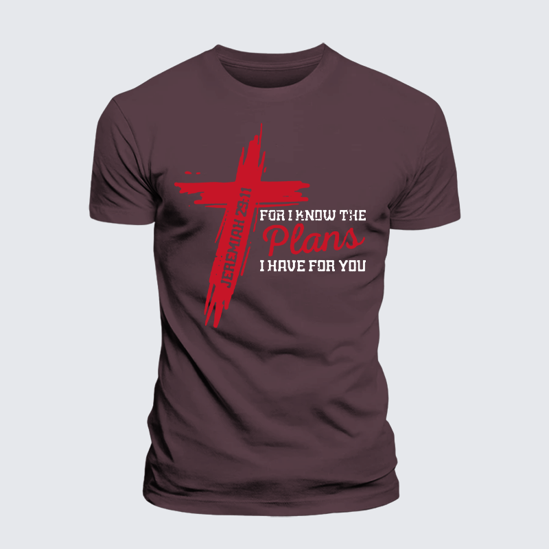 I Know The Plans I Have For You Jesus God Christian Premium Mercerized Cotton Tee