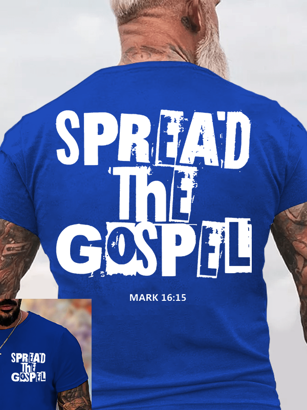 Spread The Gospel Jesus God Christian Cotton T-Shirt