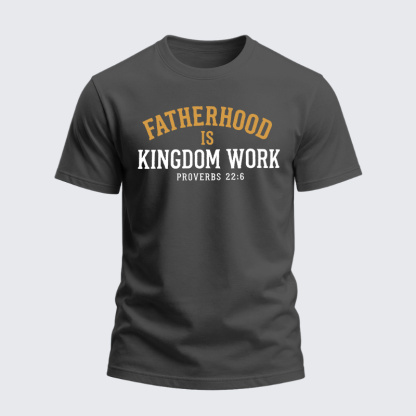 Heavyweight Cotton Tee - Fatherhood is Kingdom Work