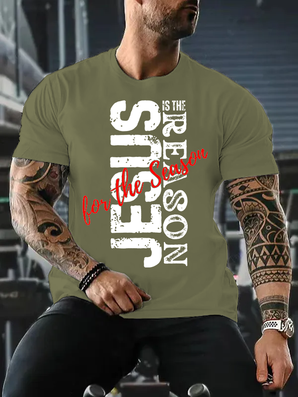 Jesus Is The Reason For The Season Jesus God Christian Cotton T-Shirt