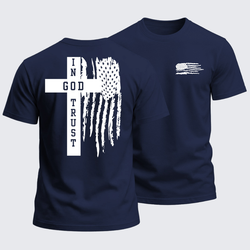 Heavyweight Cotton Tee - In God We Trust Christian