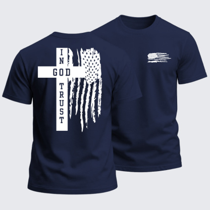 Heavyweight Cotton Tee - In God We Trust Christian