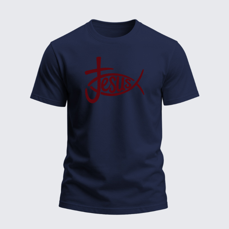 Heavyweight Cotton Tee - Christian Jesus Cross