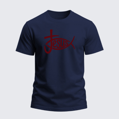 Heavyweight Cotton Tee - Christian Jesus Cross