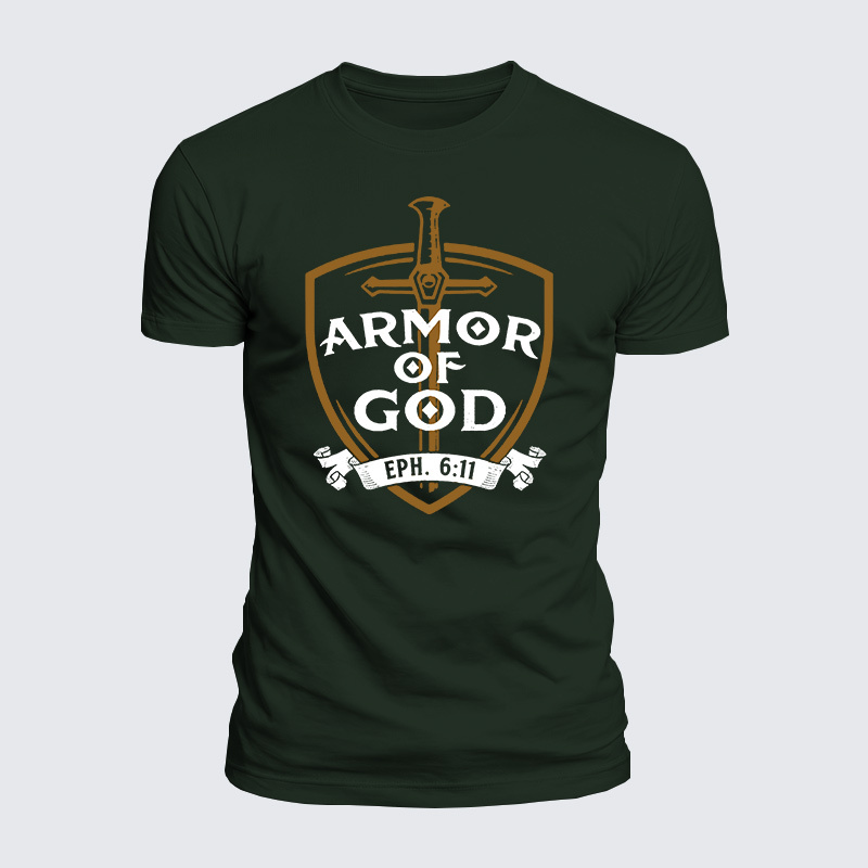 Armor Of God Jesus God Christian  – Luxe Mercerized Interlock Cotton Tee
