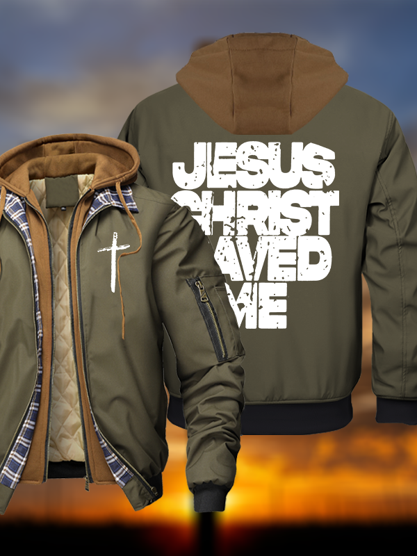 Jesus Christ Warm Hooded Bomber Jacket