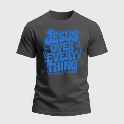 Heavyweight Cotton Tee - Jesus Over Everything