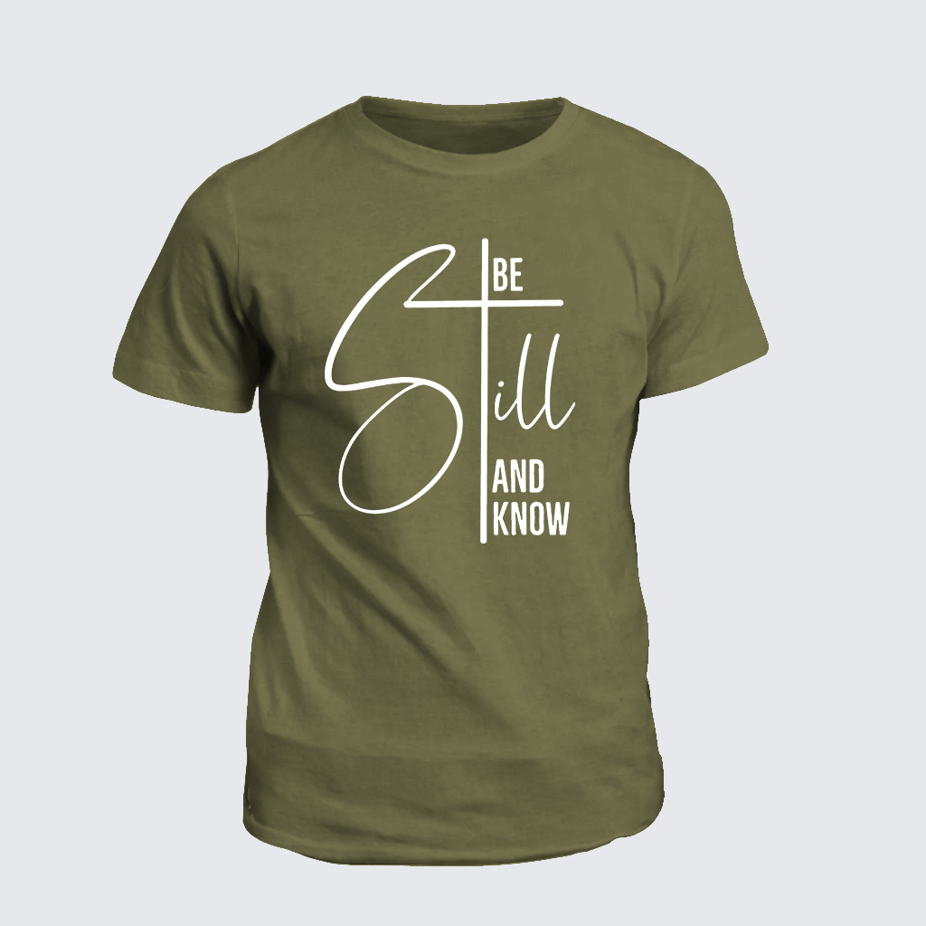 Be Still Jesus God Christian Cotton T-Shirt