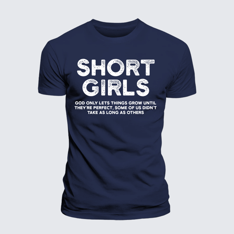 Short Girls Jesus God Christian Premium Mercerized Cotton Tee
