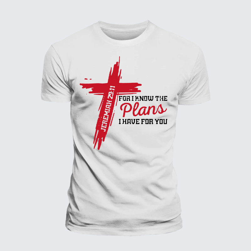 I Know The Plans I Have For You Jesus God Christian Premium Mercerized Cotton Tee