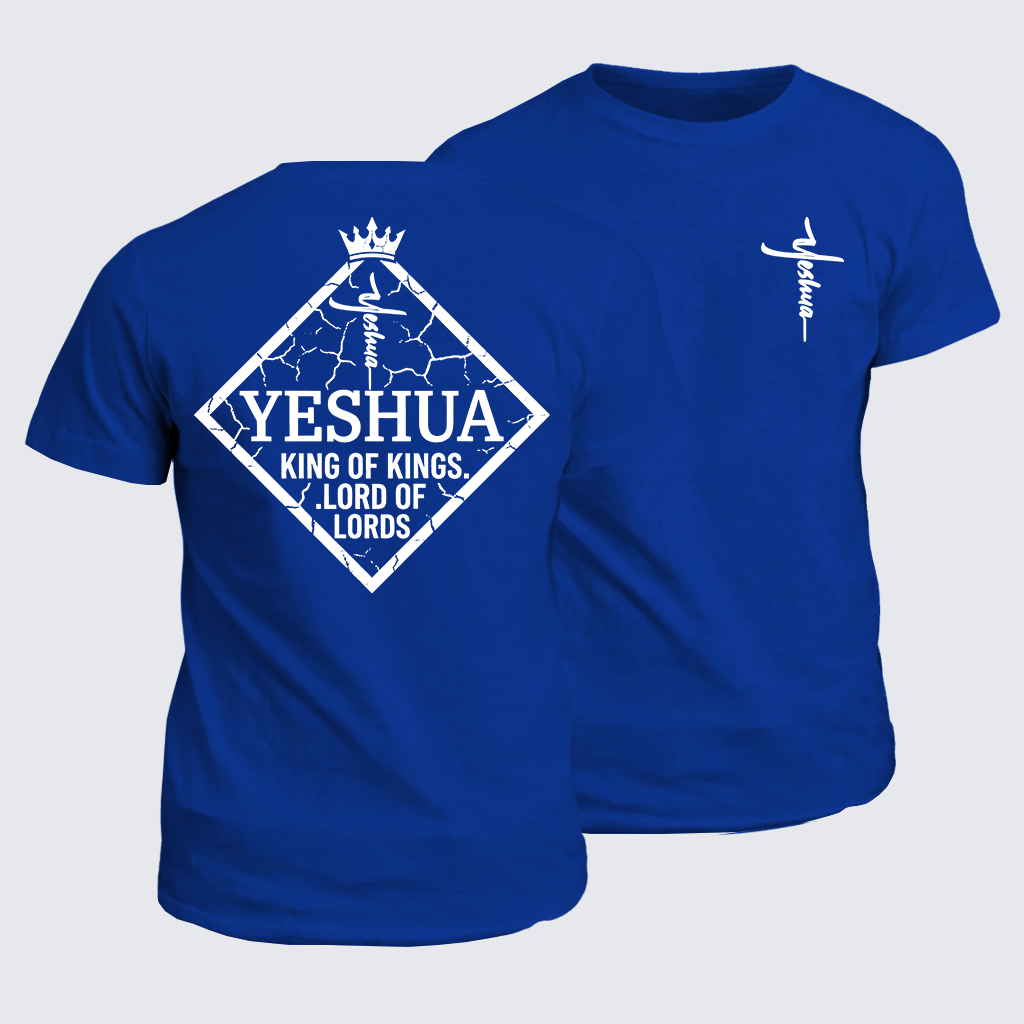Yeshua King Of Kings Lord Of Lords Jesus God Christian Cotton T-Shirt