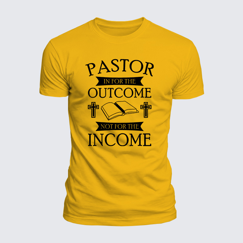 Pastor In It For The Outcome Jesus God Christian  – Luxe Mercerized Interlock Cotton Tee