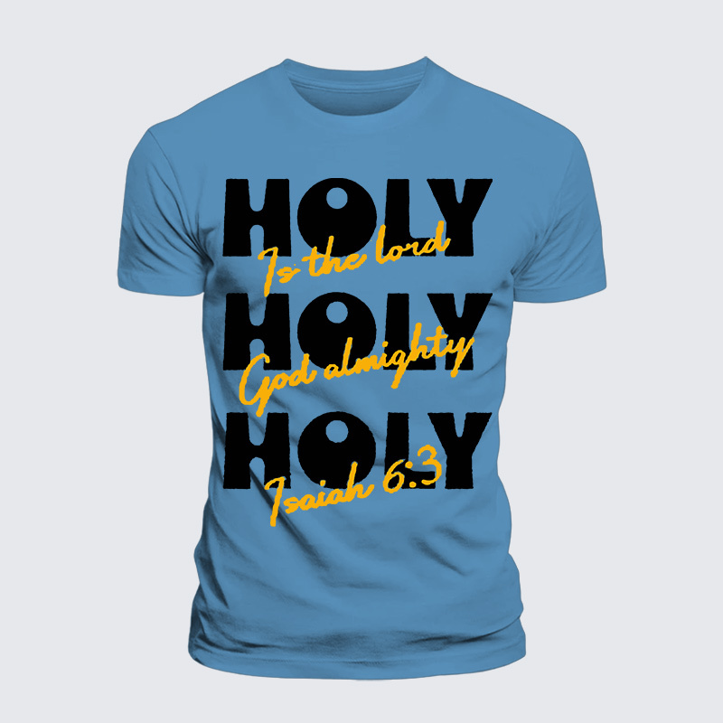 Holy Holy Holy Jesus God Christian Premium Mercerized Cotton Tee