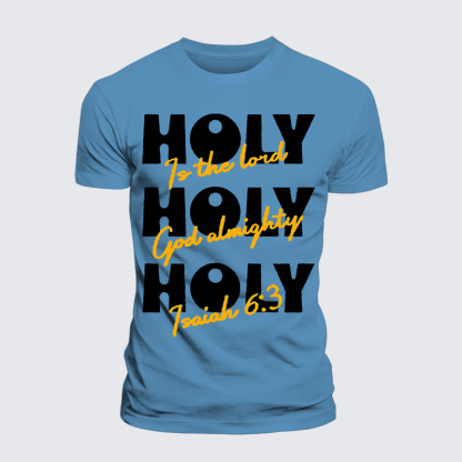 Holy Holy Holy Jesus God Christian Premium Mercerized Cotton Tee