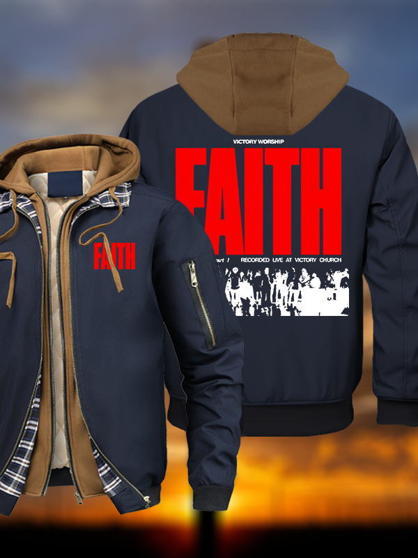 Faith Warm Hooded Bomber Jacket