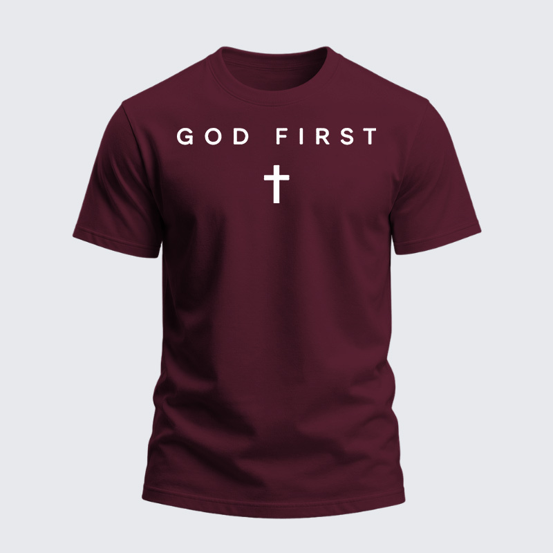 Heavyweight Cotton Tee - God First