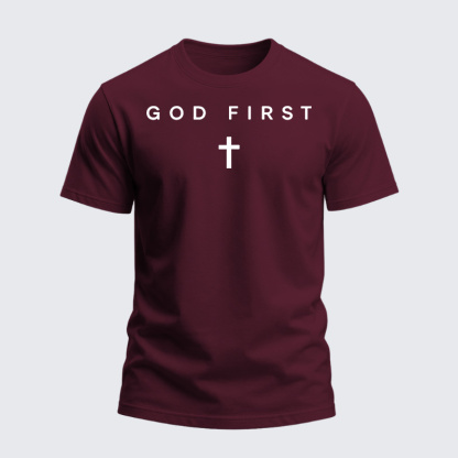 Heavyweight Cotton Tee - God First